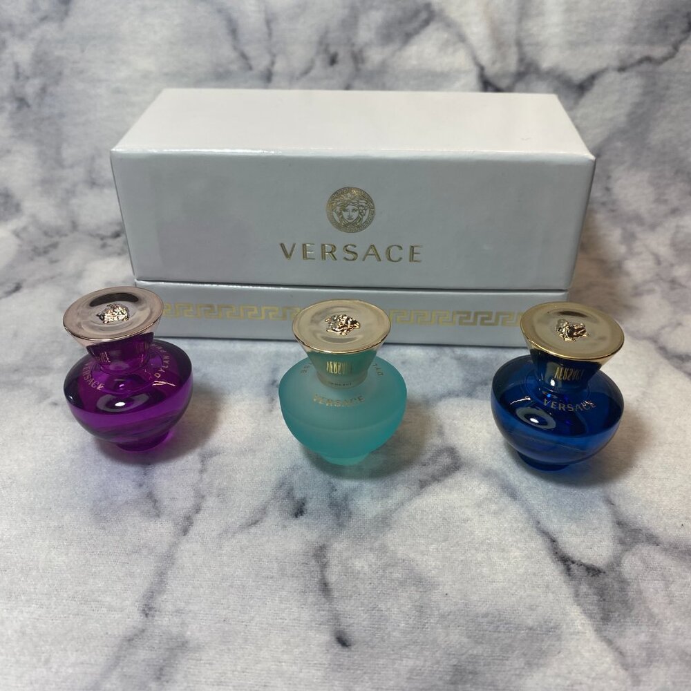 Versace Gift Set-Dylan,Dylan Blue,Dylan Purple Mini EDP-5ml,0.16oz-3pc-BOXED-NEW - Picture 11 of 16